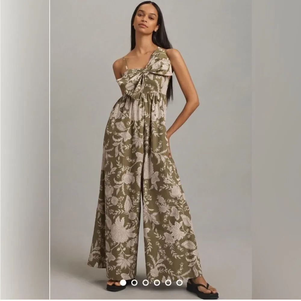 Anthropologie x HUTCH Poplin Bow Jumpsuit, size XS